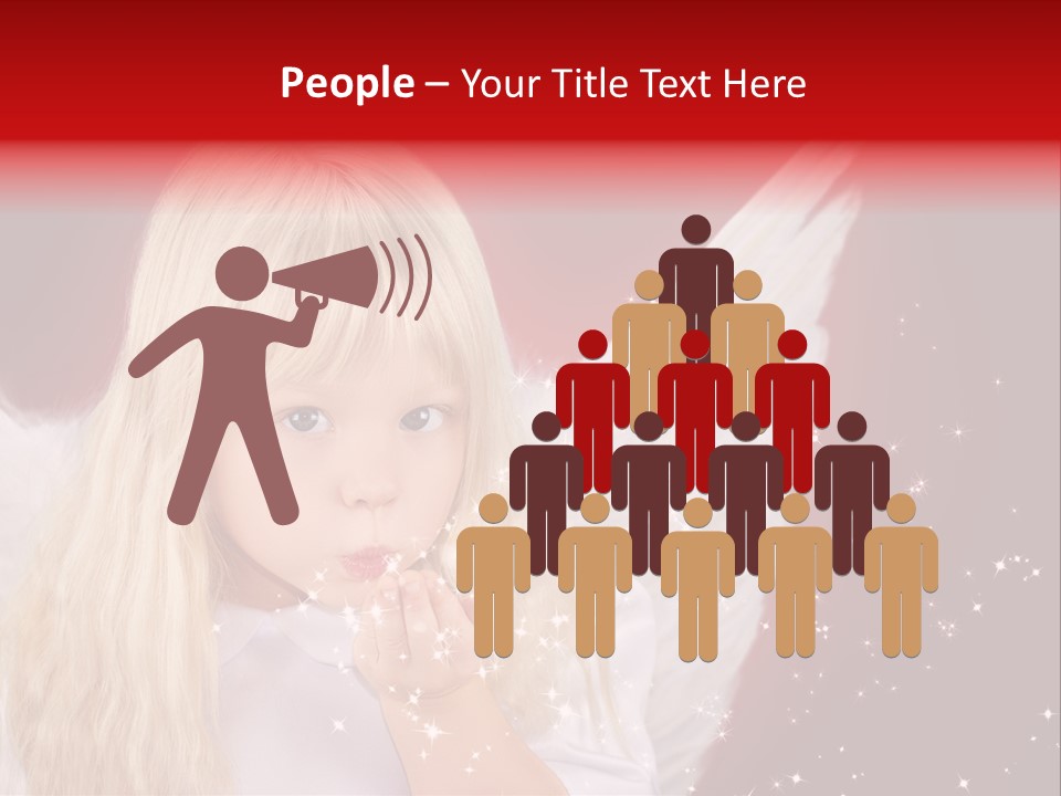 Engel Querformat Wei PowerPoint Template