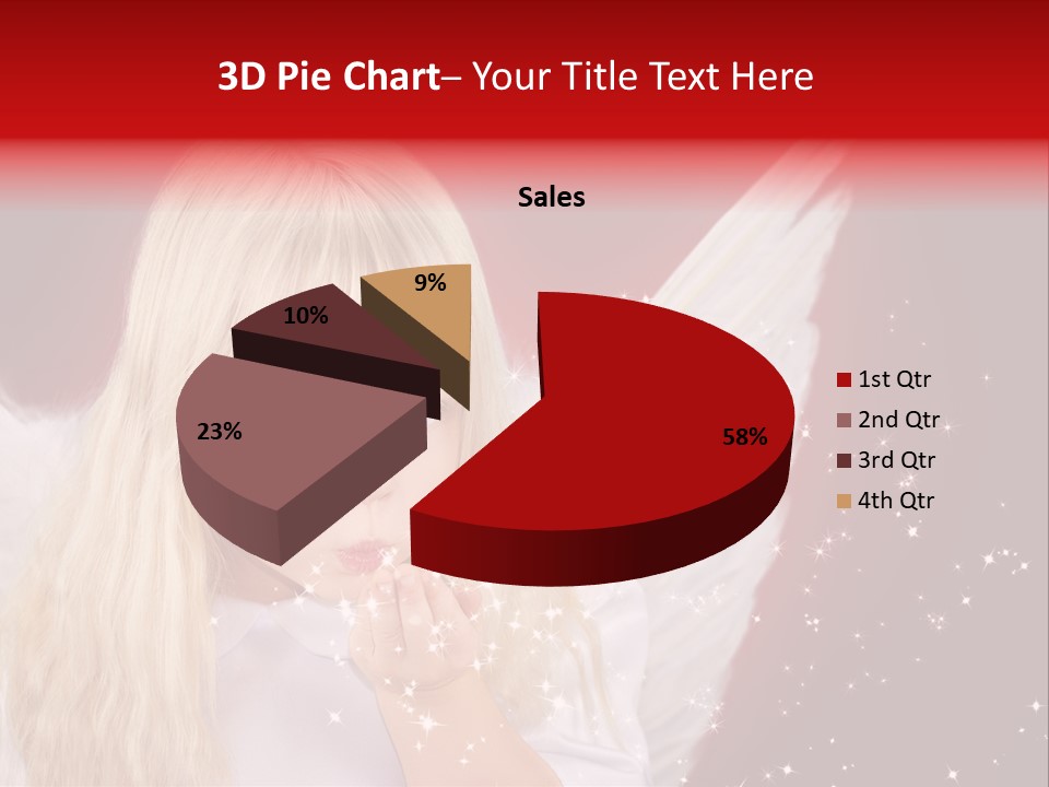 Engel Querformat Wei PowerPoint Template