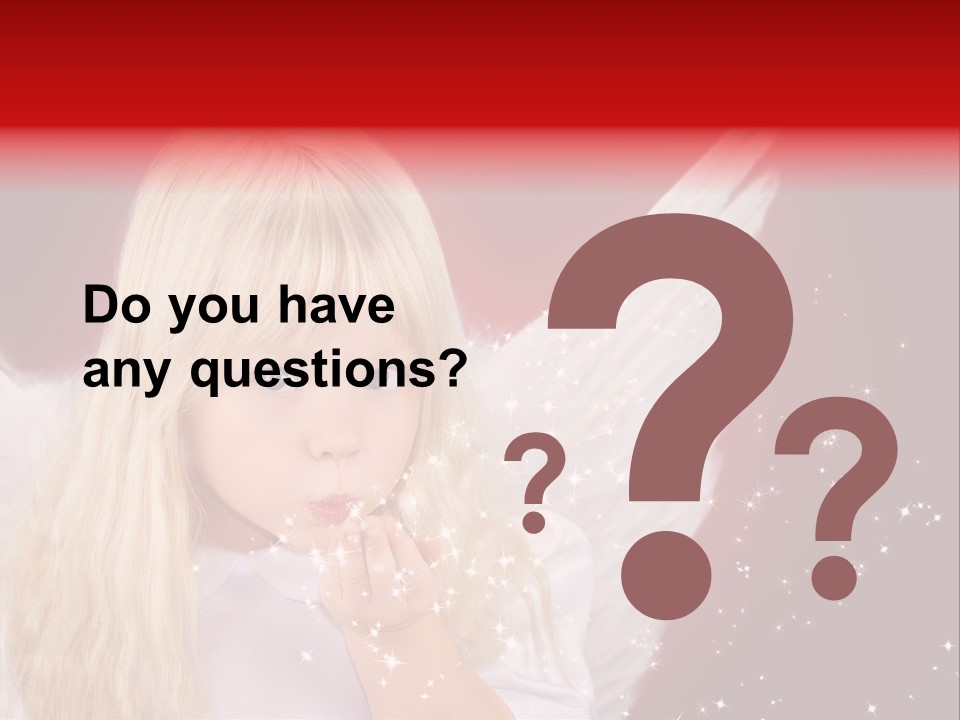 Engel Querformat Wei PowerPoint Template