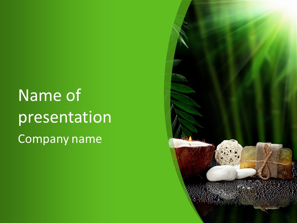 Salt Leaf Flame PowerPoint Template