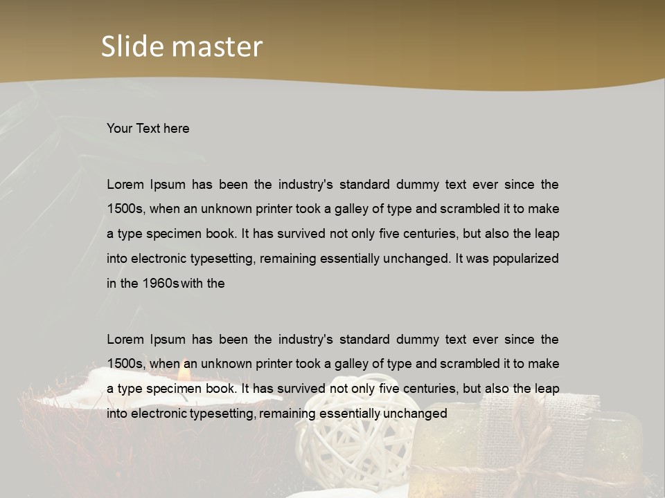 Ball Black Candle PowerPoint Template