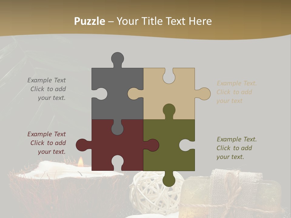 Ball Black Candle PowerPoint Template