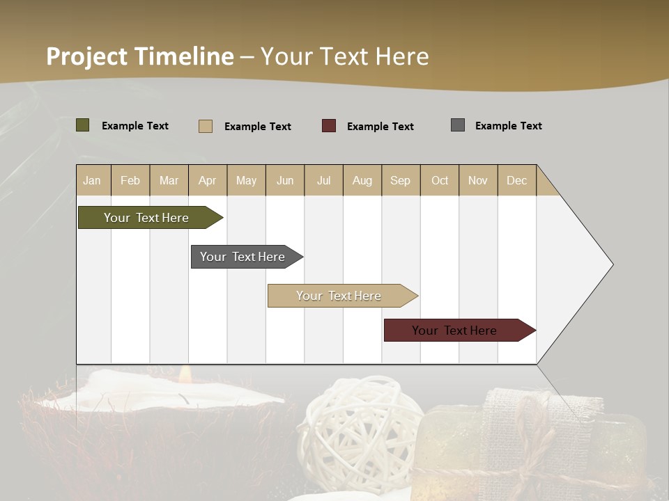 Ball Black Candle PowerPoint Template