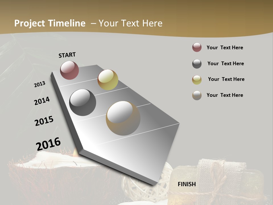 Ball Black Candle PowerPoint Template