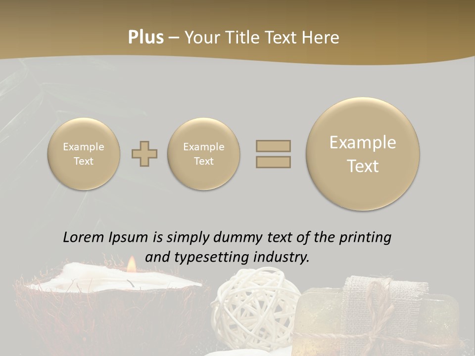 Ball Black Candle PowerPoint Template