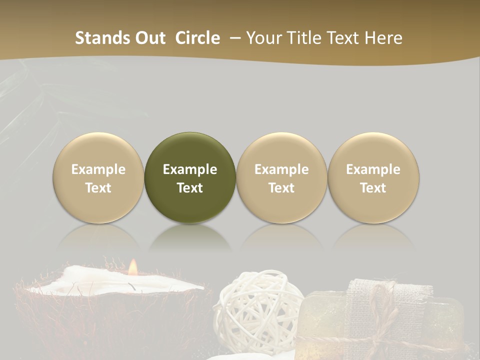 Ball Black Candle PowerPoint Template