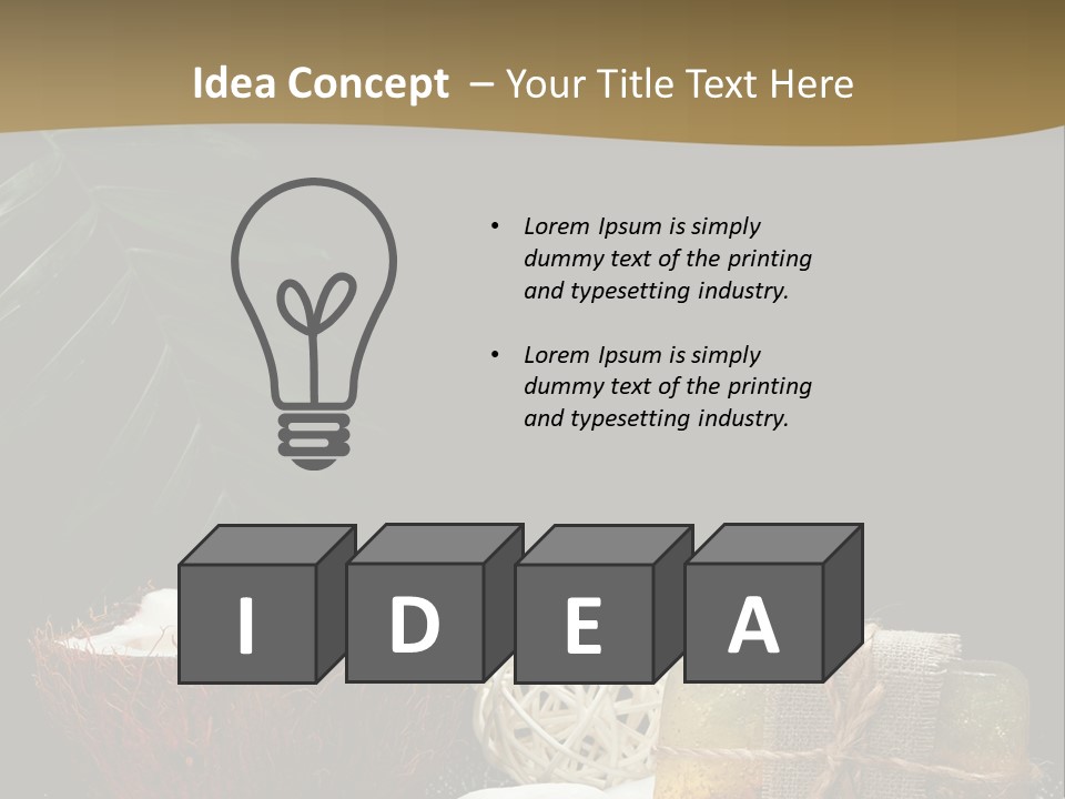 Ball Black Candle PowerPoint Template