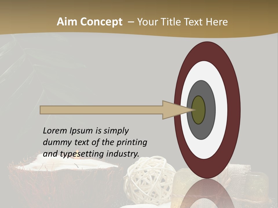 Ball Black Candle PowerPoint Template