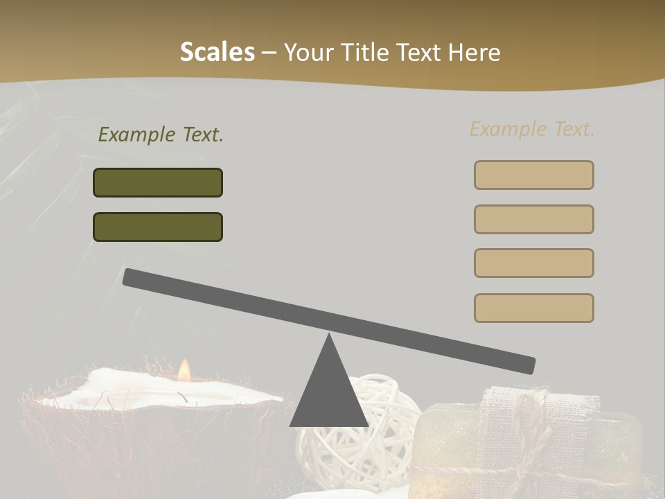 Ball Black Candle PowerPoint Template