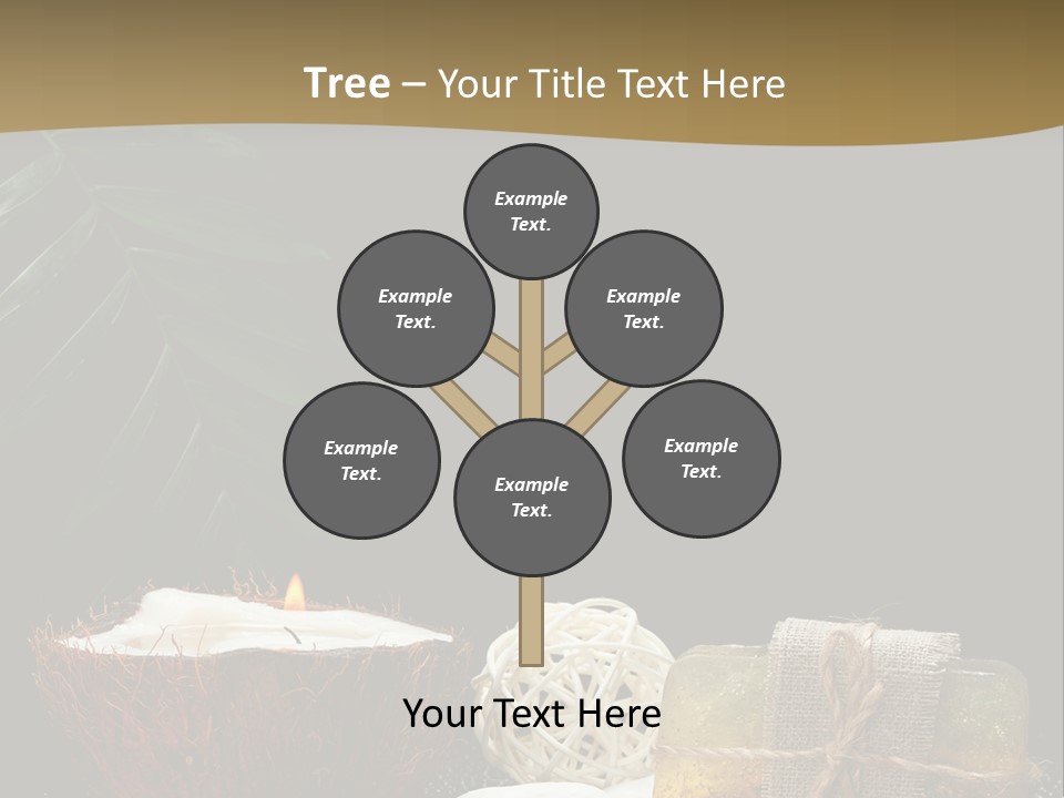 Ball Black Candle PowerPoint Template