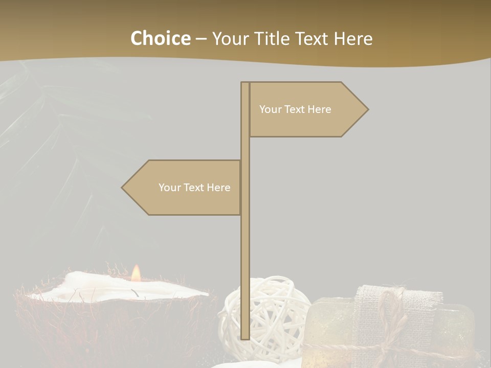 Ball Black Candle PowerPoint Template