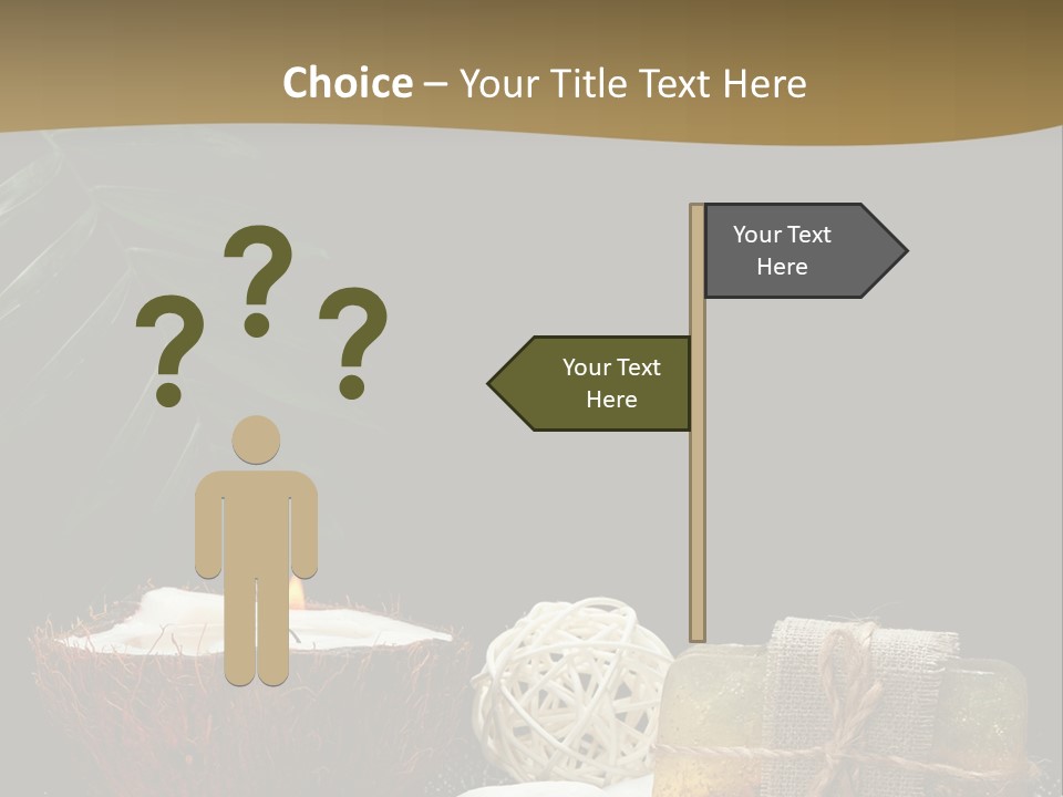 Ball Black Candle PowerPoint Template