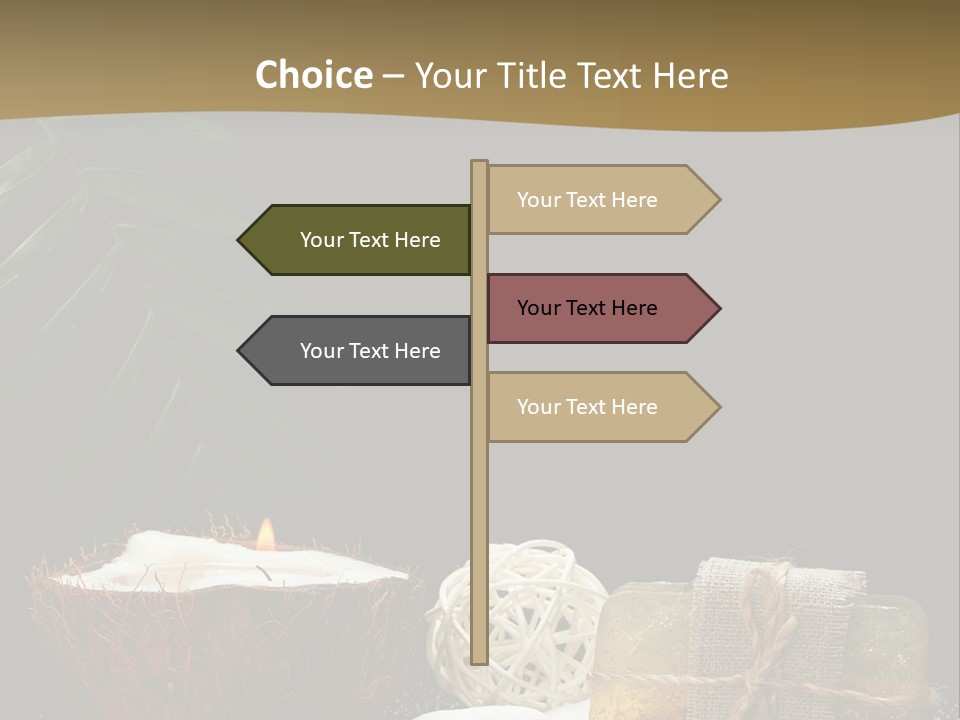 Ball Black Candle PowerPoint Template