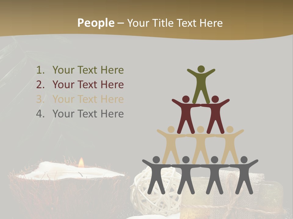 Ball Black Candle PowerPoint Template