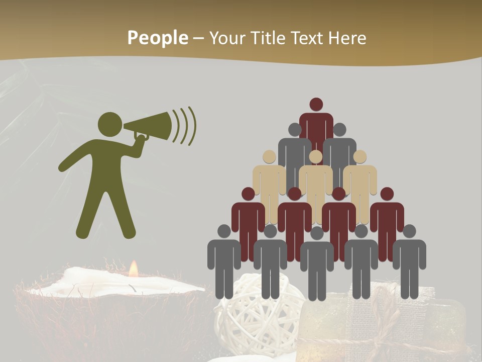 Ball Black Candle PowerPoint Template