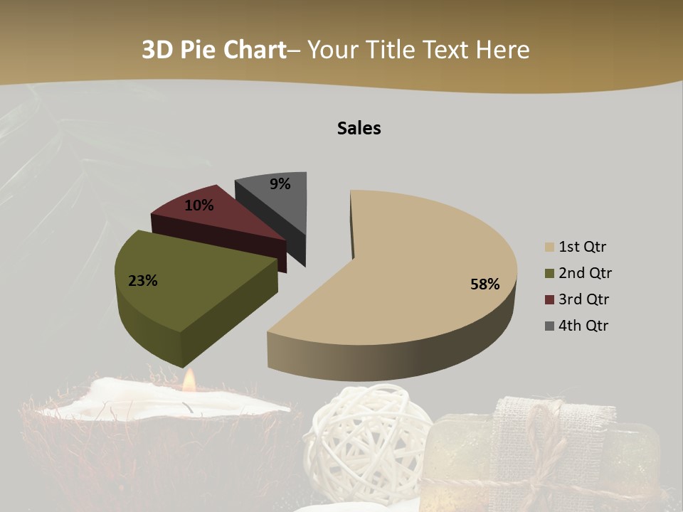 Ball Black Candle PowerPoint Template