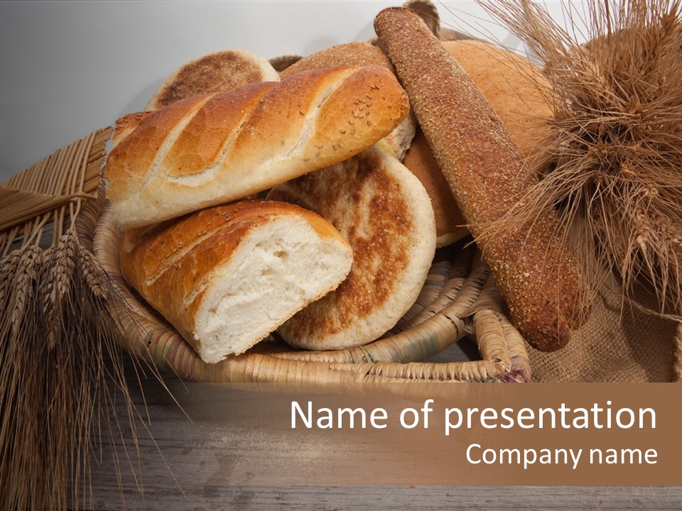 Cro Vitamine Baguette PowerPoint Template