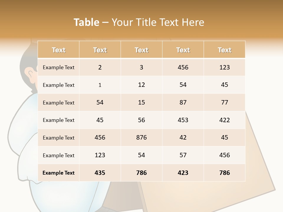 Table Professional Plate PowerPoint Template