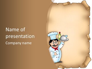 Cook Hat Parchment PowerPoint Template