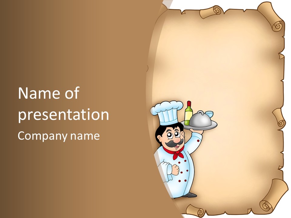 Cook Hat Parchment PowerPoint Template