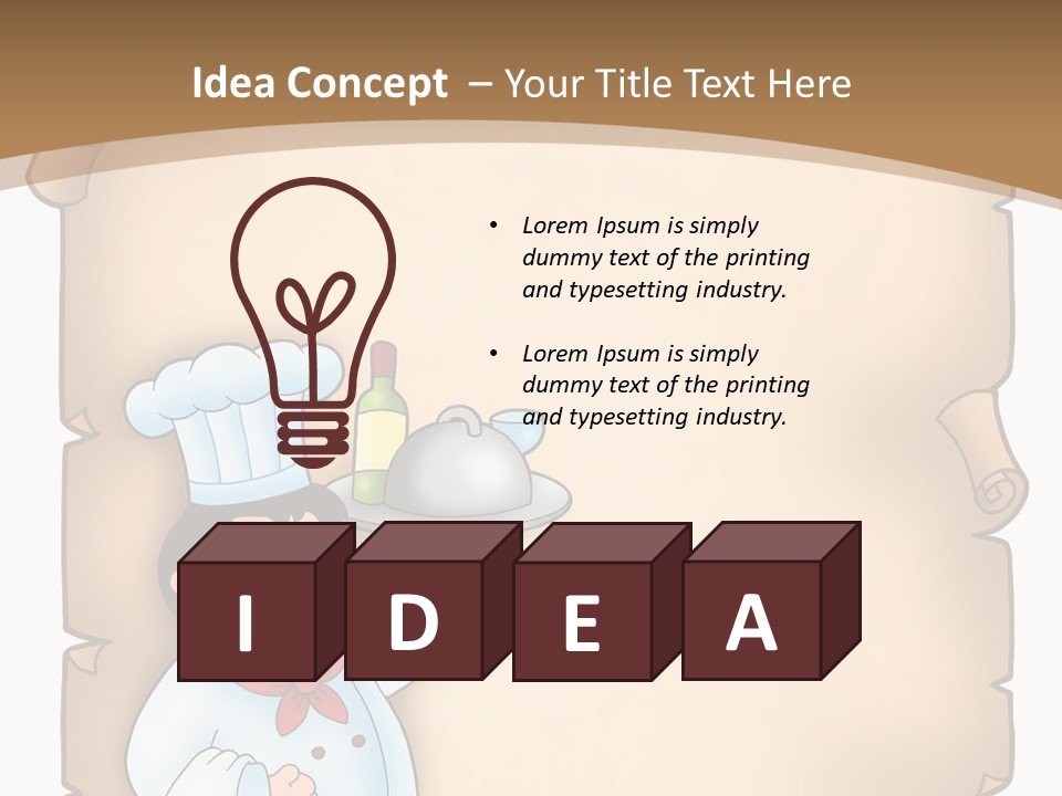 Cook Hat Parchment PowerPoint Template
