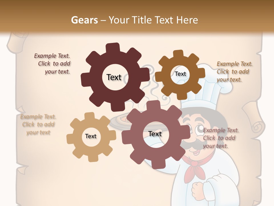 Pizzeria Draw Artwork PowerPoint Template