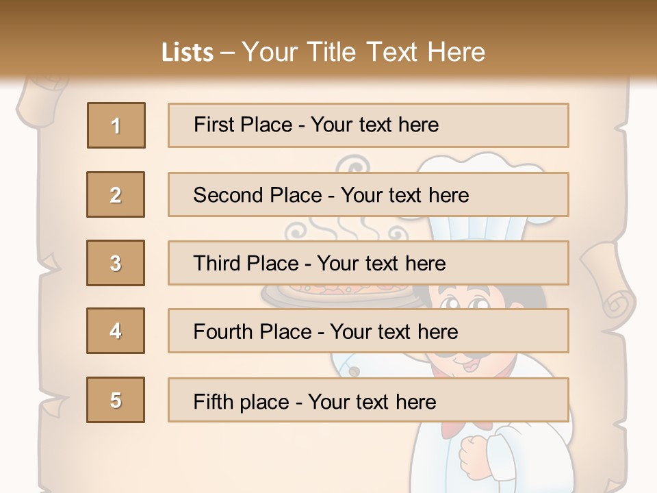 Pizzeria Draw Artwork PowerPoint Template