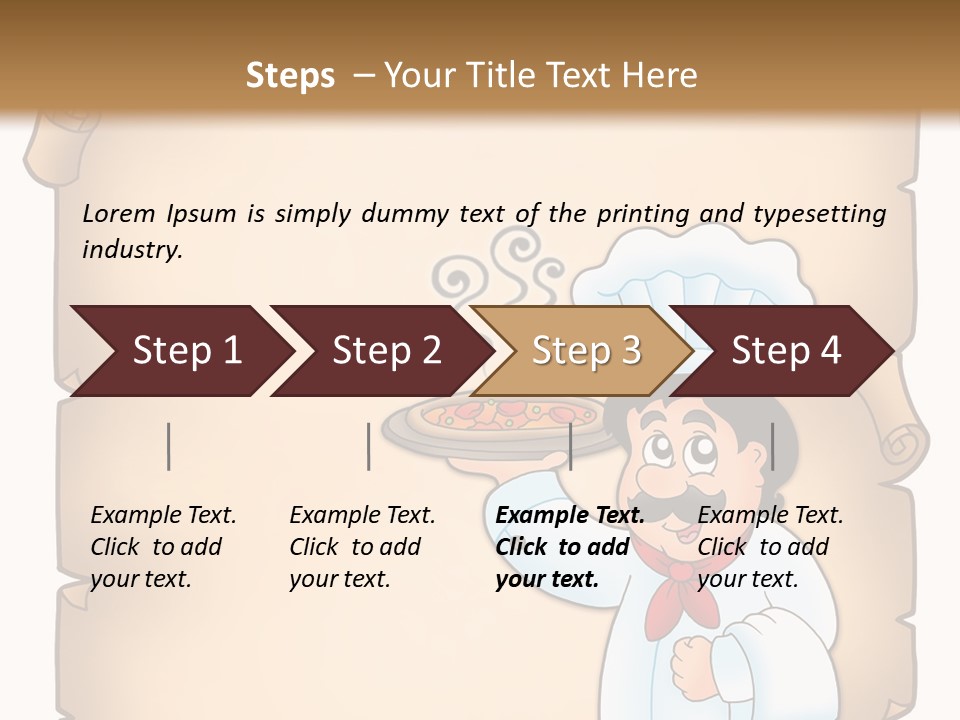 Pizzeria Draw Artwork PowerPoint Template