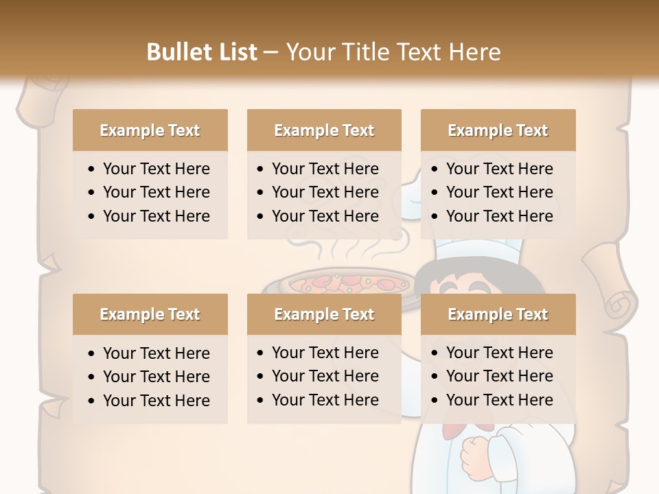 Pizzeria Draw Artwork PowerPoint Template