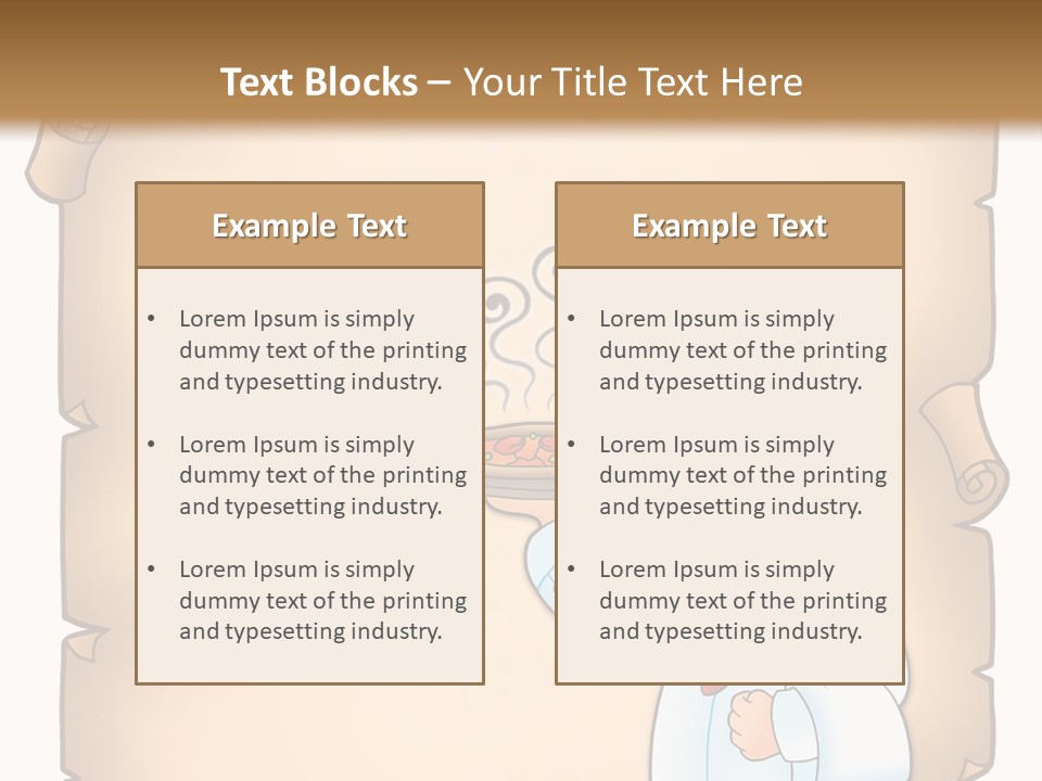 Pizzeria Draw Artwork PowerPoint Template