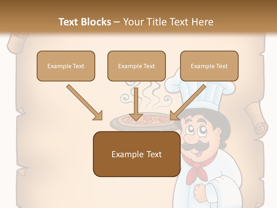 Pizzeria Draw Artwork PowerPoint Template