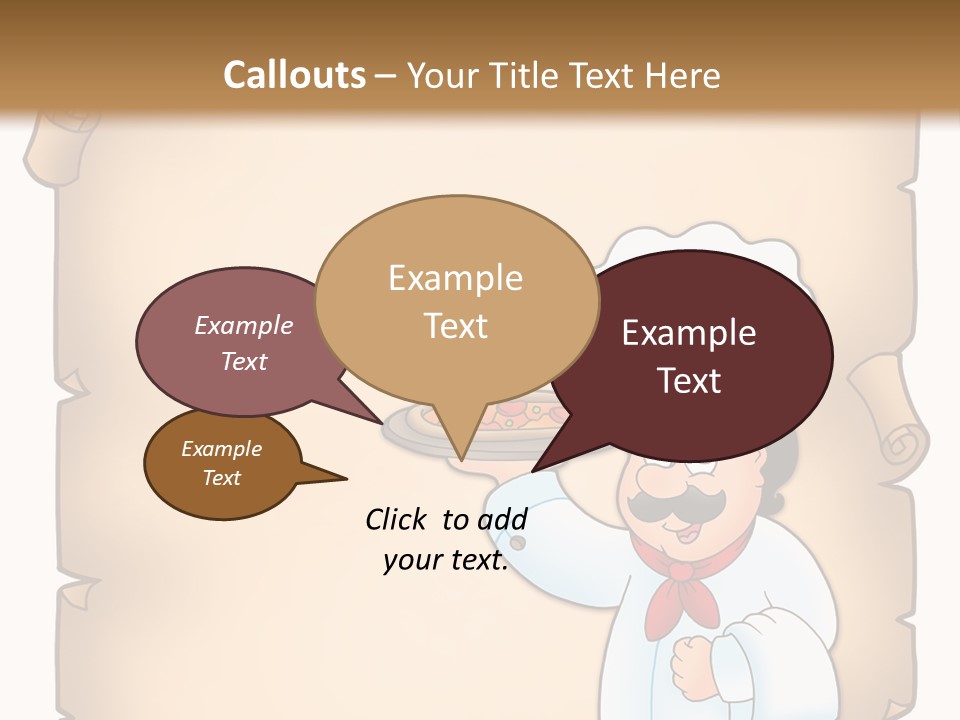 Pizzeria Draw Artwork PowerPoint Template