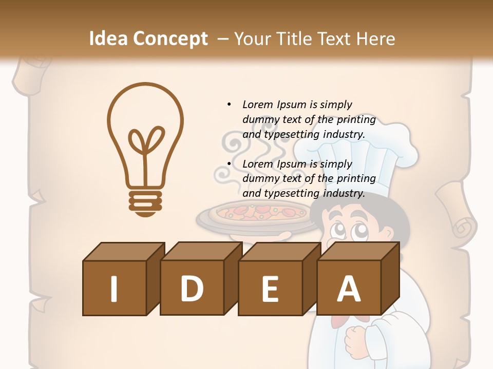 Pizzeria Draw Artwork PowerPoint Template