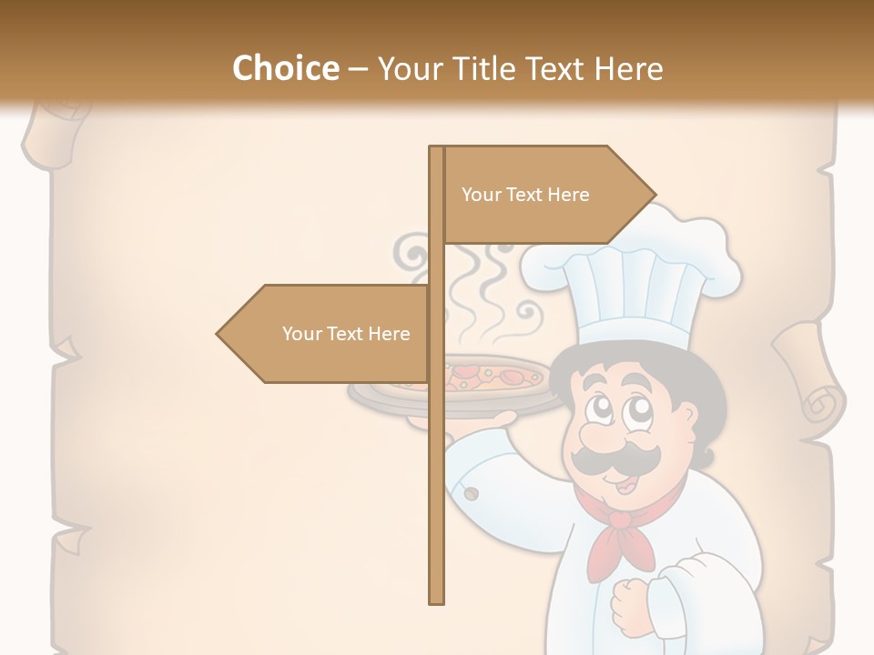 Pizzeria Draw Artwork PowerPoint Template