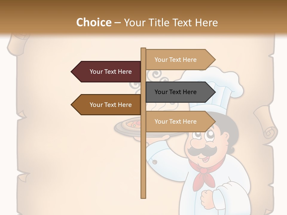 Pizzeria Draw Artwork PowerPoint Template