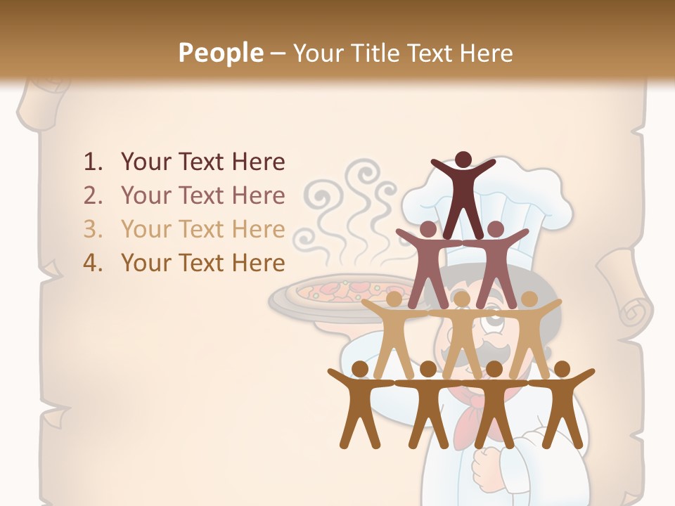 Pizzeria Draw Artwork PowerPoint Template