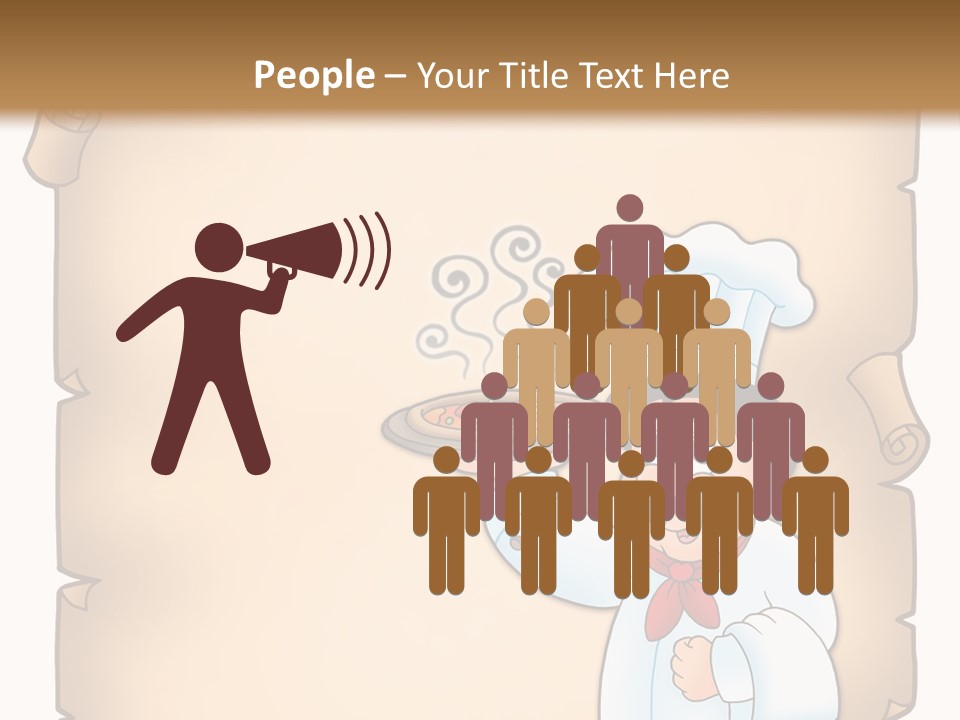 Pizzeria Draw Artwork PowerPoint Template