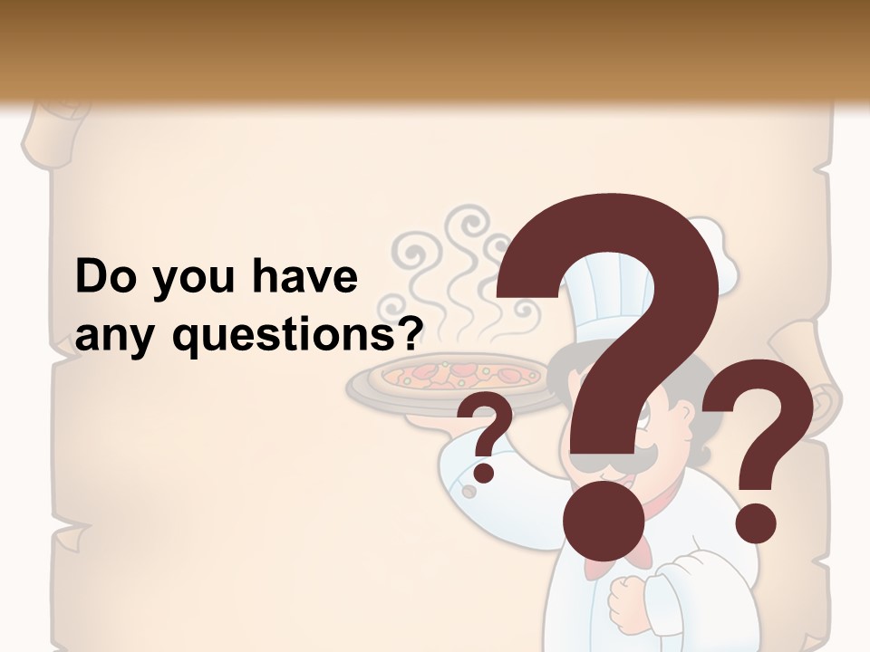 Pizzeria Draw Artwork PowerPoint Template