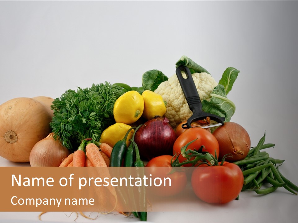 Vegetarian Vegetable Carrot PowerPoint Template