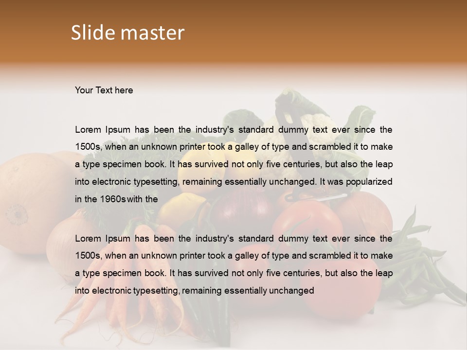 Vegetarian Vegetable Carrot PowerPoint Template