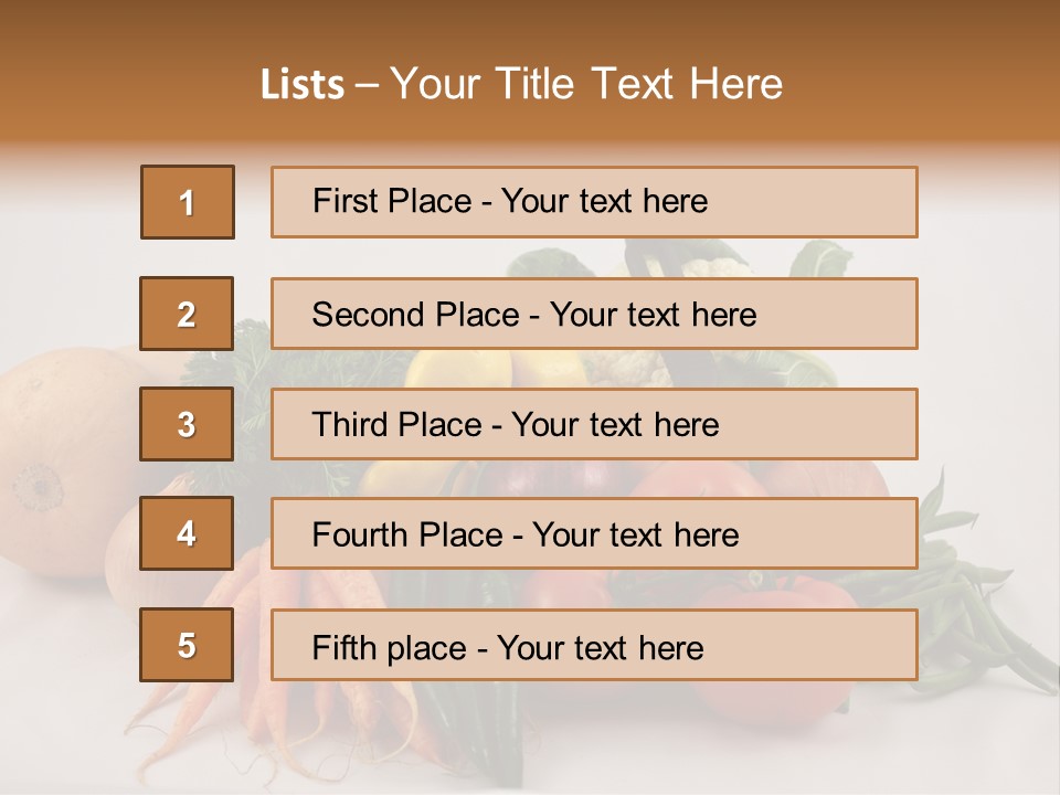 Vegetarian Vegetable Carrot PowerPoint Template