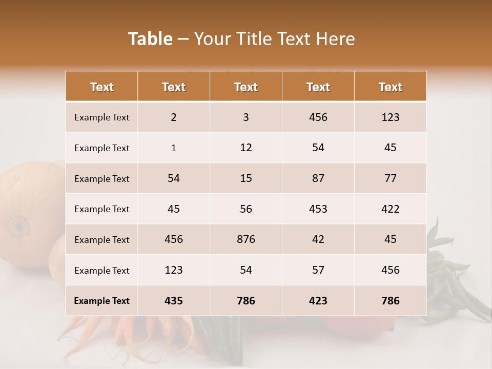Vegetarian Vegetable Carrot PowerPoint Template
