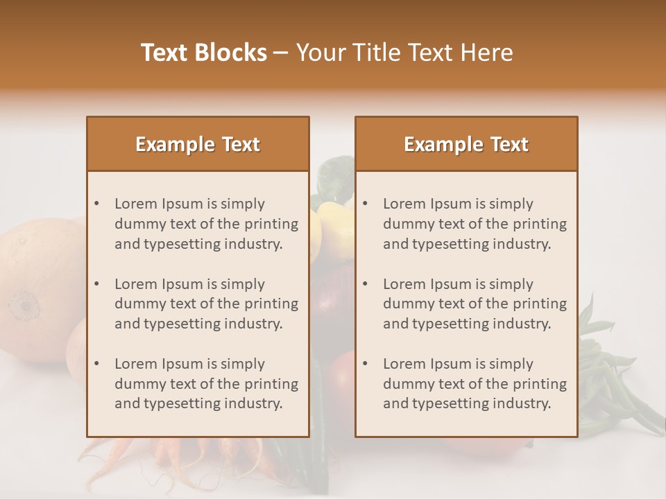 Vegetarian Vegetable Carrot PowerPoint Template