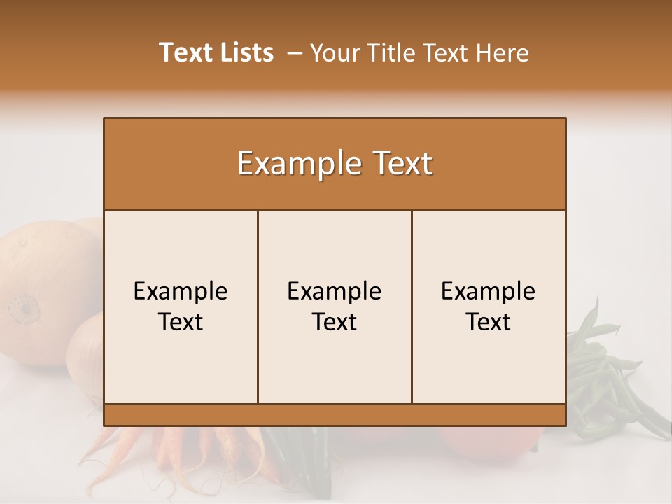 Vegetarian Vegetable Carrot PowerPoint Template
