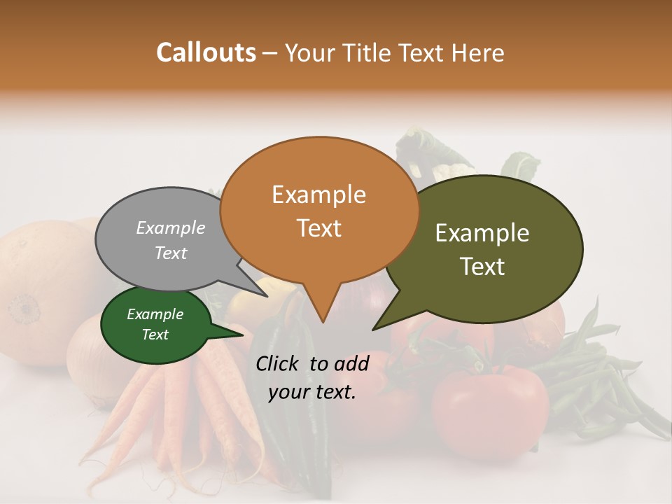 Vegetarian Vegetable Carrot PowerPoint Template