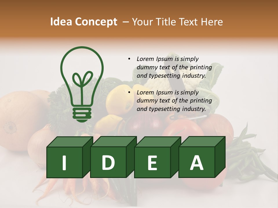 Vegetarian Vegetable Carrot PowerPoint Template