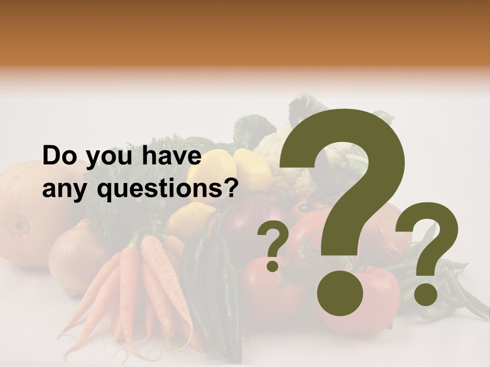 Vegetarian Vegetable Carrot PowerPoint Template