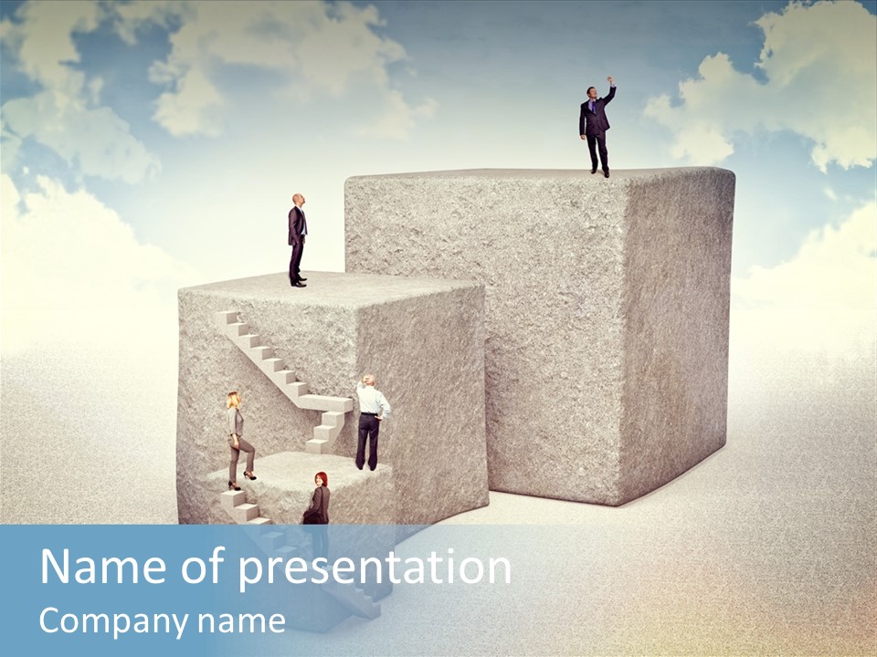 Abstract Rock Business PowerPoint Template