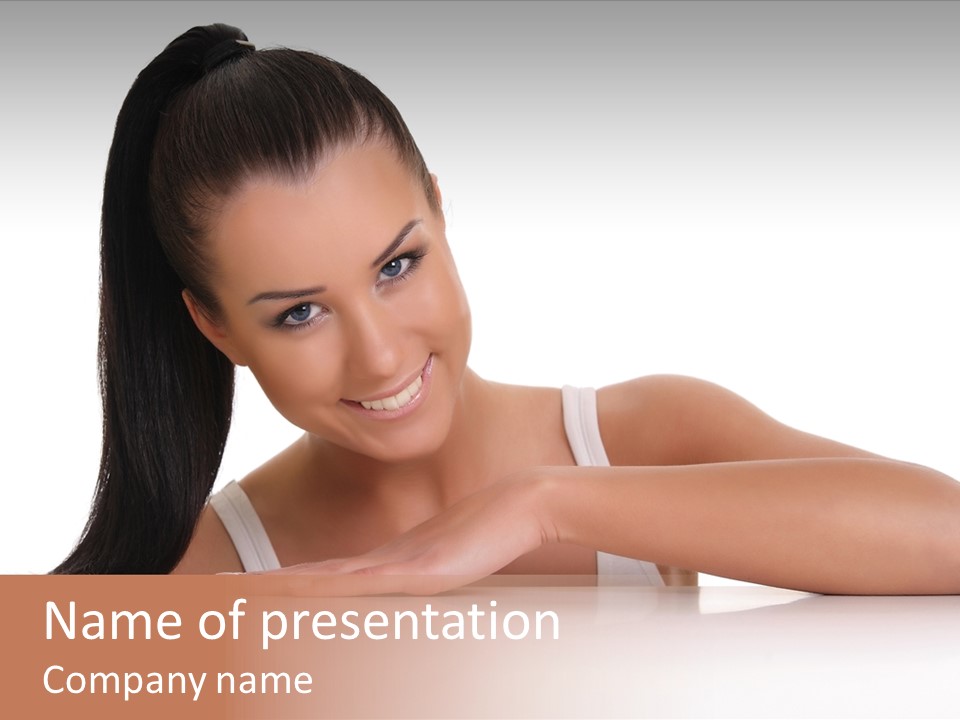 Health Close Girl PowerPoint Template