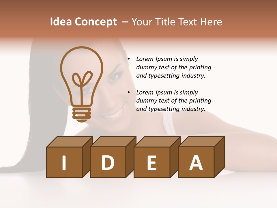 Health Close Girl PowerPoint Template